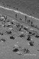 Beach life in mono, Nerja, Spain