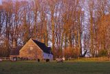 Cilewent Farmhouse in setting winter sunshine