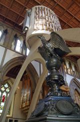 Lectern & Christ in Majesty, Llandaff cathedral, Cardiff