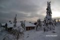Warm cabin in the snow, Iso Syote, Finland