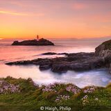 18 Points - Godrevy Point Lighthouse Sunset - Cornwall - Philip Haigh