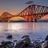 Forth Rail Bridge at Sunset