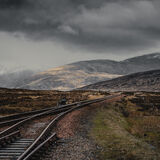 Heading into the Hills. Corrour Station.