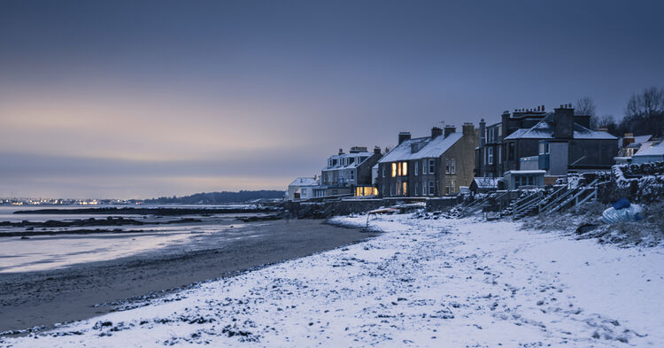 Lower Largo Beach in the Snow