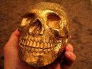 Gold skull, Mirror paint.