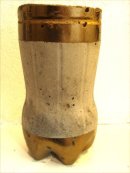 Hypertufa plant pot, Gold paint.