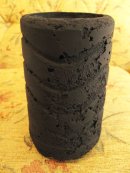 Hypertufa plant pot, black.