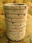 Hypertufa plant pot, bottle.