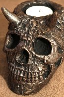 Hornes skull, Tea Candle,  Etsy PJCreationCraft