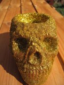 Gold Glitter skull