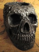 Human replica skull, candle holder, PJCreationCraft, Etsy.