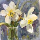 Daffodils Oil on board 6x6”