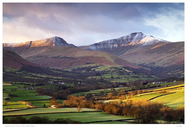 Winter Dawn, Pen y Fan and Cribyn.