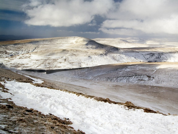 Fan Fawr and the Black Mountain Range in winter.