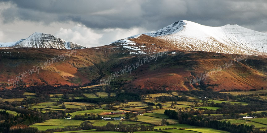 A snow capped Cribyn, Pen Y Fan & Corn Du in the Brecon Beacons. Limited Edition of 100.
