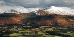 A snow capped Cribyn, Pen Y Fan & Corn Du in the Brecon Beacons. Limited Edition of 100.