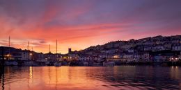 Sunset, Brixham Harbour. Limited Edition of 100.