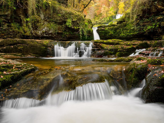 Afon Mellte below Sgwd Isaf Clun-gwyn, Oct 2009.