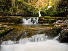 Afon Mellte below Sgwd Isaf Clun-gwyn, Oct 2009.