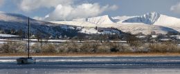 A frozen Llangorse Lake & Brecon Beacons. Limited Edition of 100.