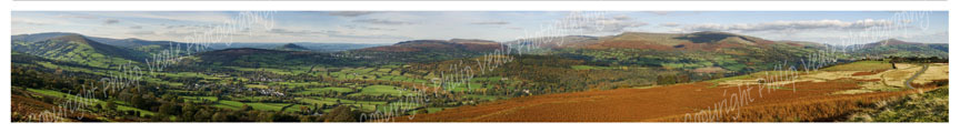 Panoramic view from Llangynydr Moors. Limited Edition of 25.
