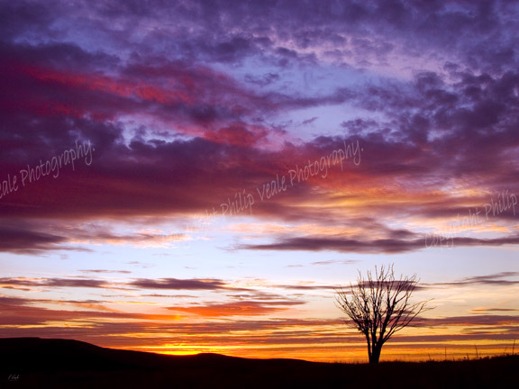 Llangynidr Moors Sunset Silhouette.
