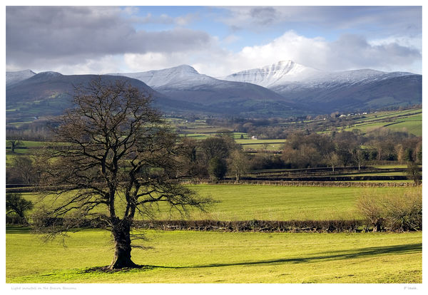 Light snowfall on the Brecon Beacons.