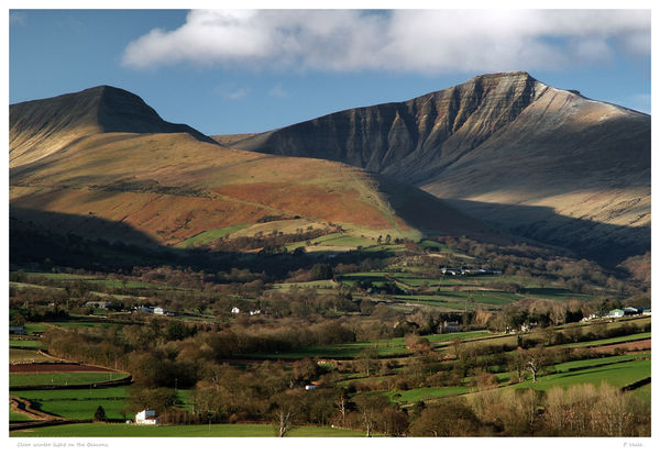 Clear winter light on the Beacons.