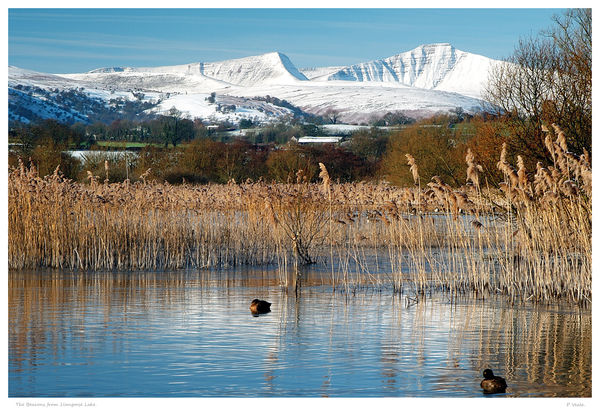 Llangorse Lake, Pen Y Fan and Cribyn.