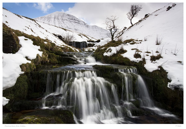 Flowing down from Cribyn.