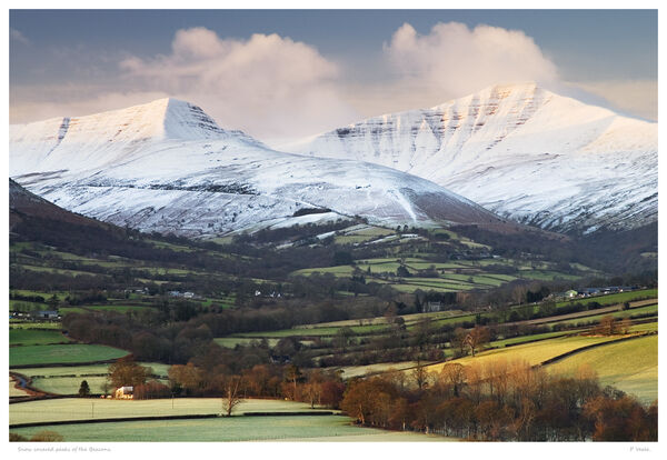 Snow covered peaks of the Beacons.