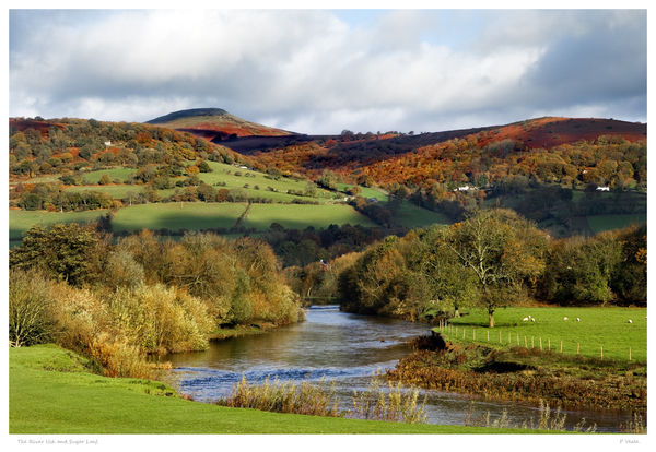 The River Usk and Sugar Loaf.