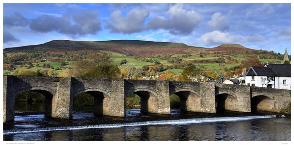 Crickhowell Bridge in autumn.