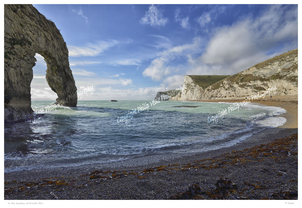 In the shadow of Durdle Door.
