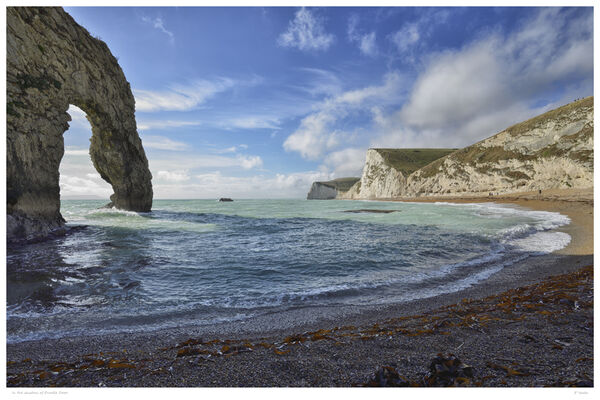 In the shadow of Durdle Door.