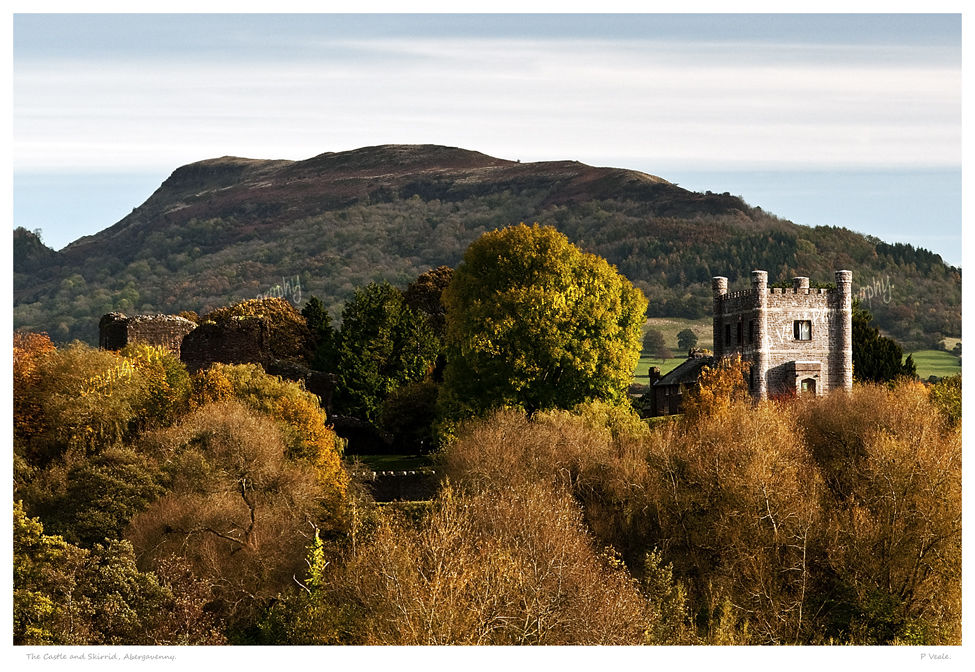 The Castle and Skirrid, Abergavenny.