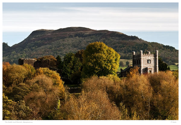 The Castle and Skirrid, Abergavenny.
