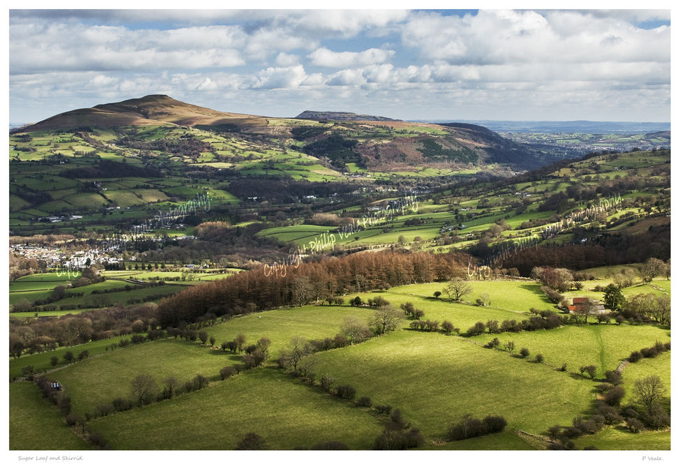 Suger Loaf and Skirrid.