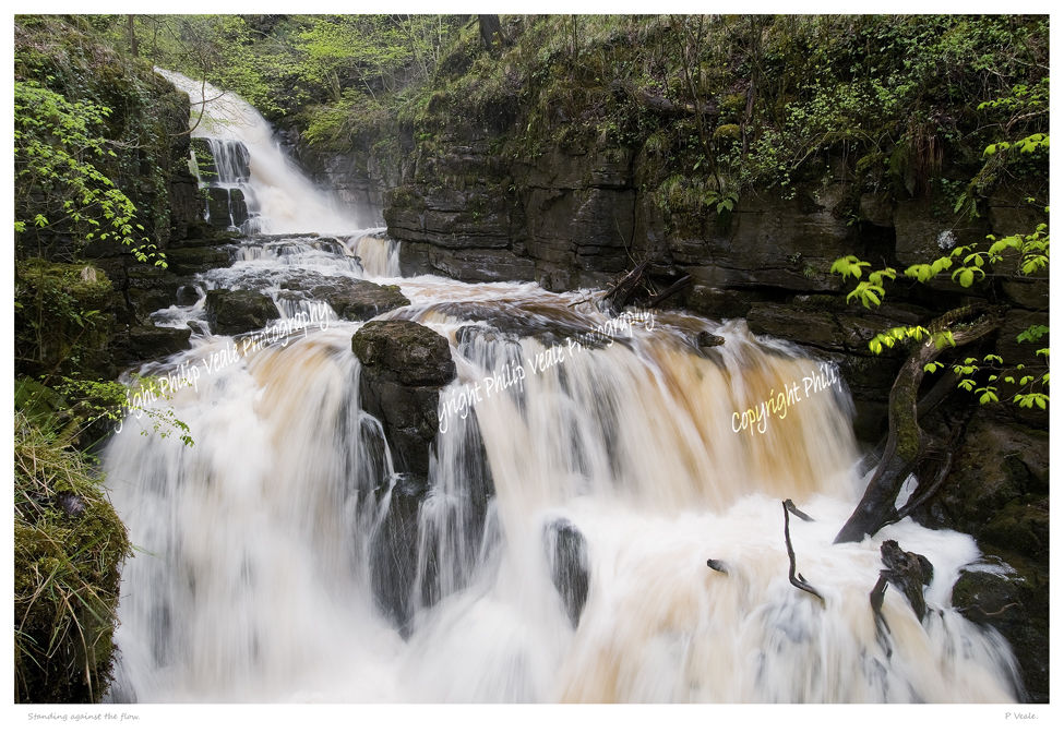 Standing against the flow.
