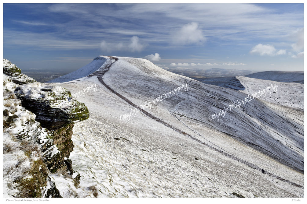 Pen y Fan and Cribyn from Corn Du.