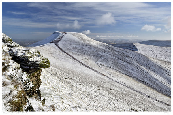 Pen y Fan and Cribyn from Corn Du.