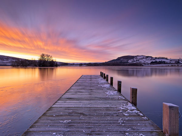 Winter Sunrise at Llangorse Lake.