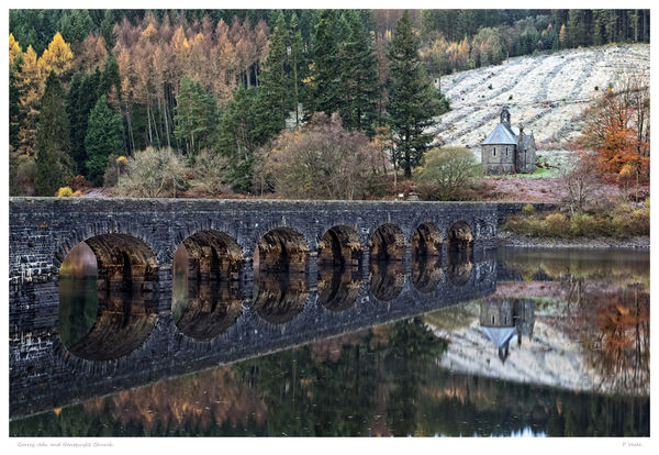Garreg Ddu and Nantgwyllt Church, Elan Valley.