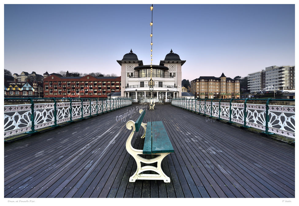 Dawn at Penarth Pier.