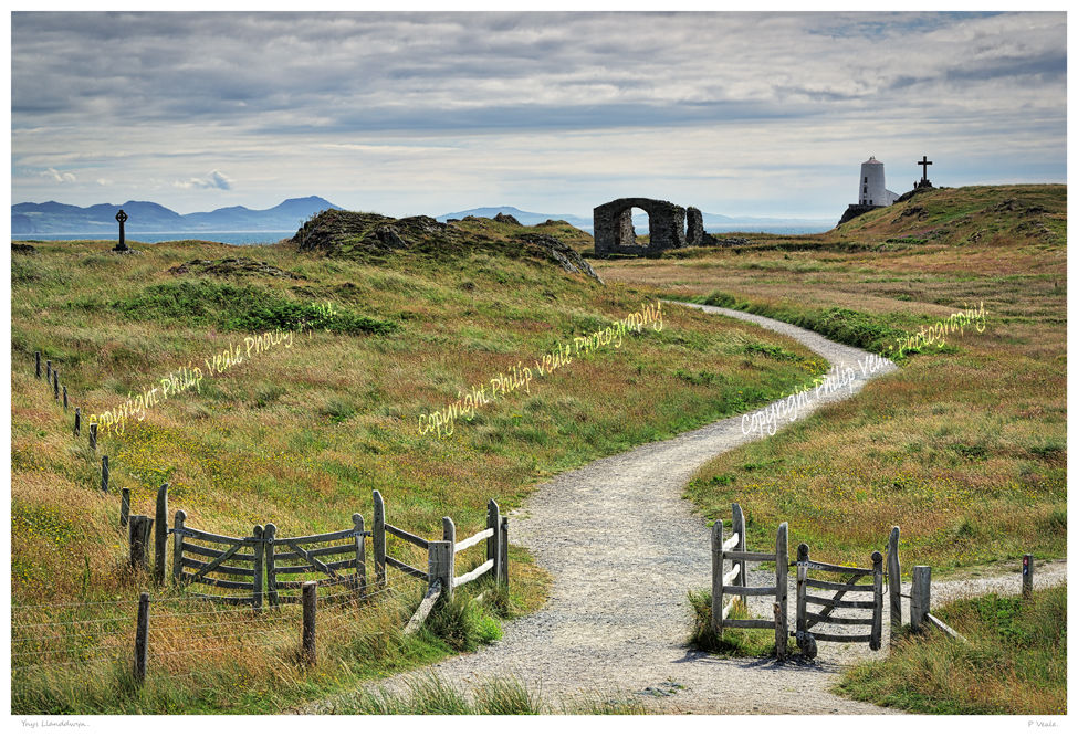 St Dwynwen's Church and Twr Mawr Lighthouse on Ynys Llanddwyn.