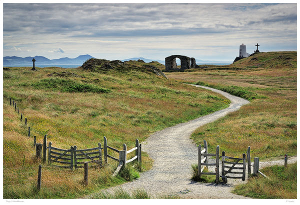 St Dwynwen's Church and Twr Mawr Lighthouse on Ynys Llanddwyn.