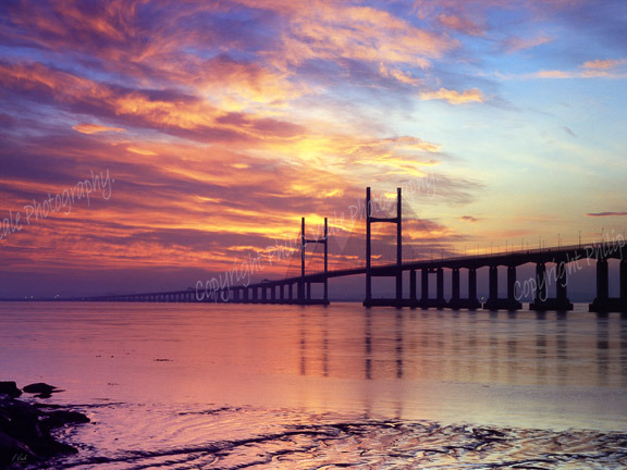 Sunrise, The Second Severn Crossing.
