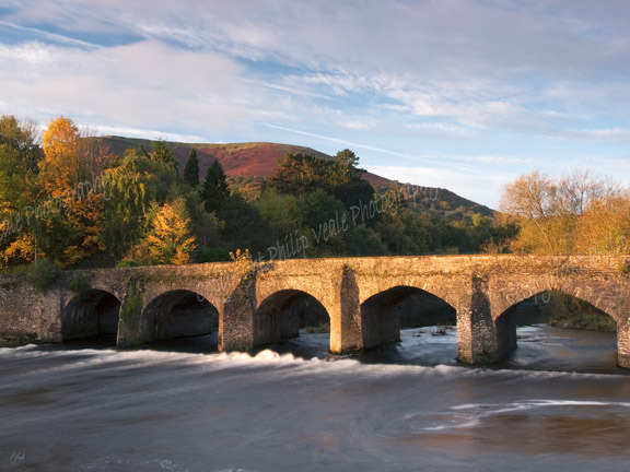 Usk Bridge and Blorenge, Abergavenny.