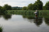 Dave Snr casting the flats