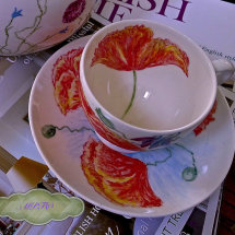 Unique Hand Painted Cup & Saucer Price £39.99.